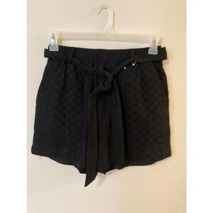 Blank NYC‎ black Eyelet shorts size M NWT elastic waist